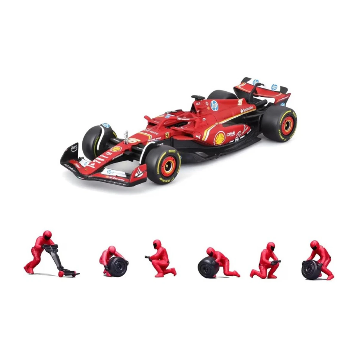 BURAGO 1/43 F1 PIT PASS-FERRARI (16) CHARLES 36862