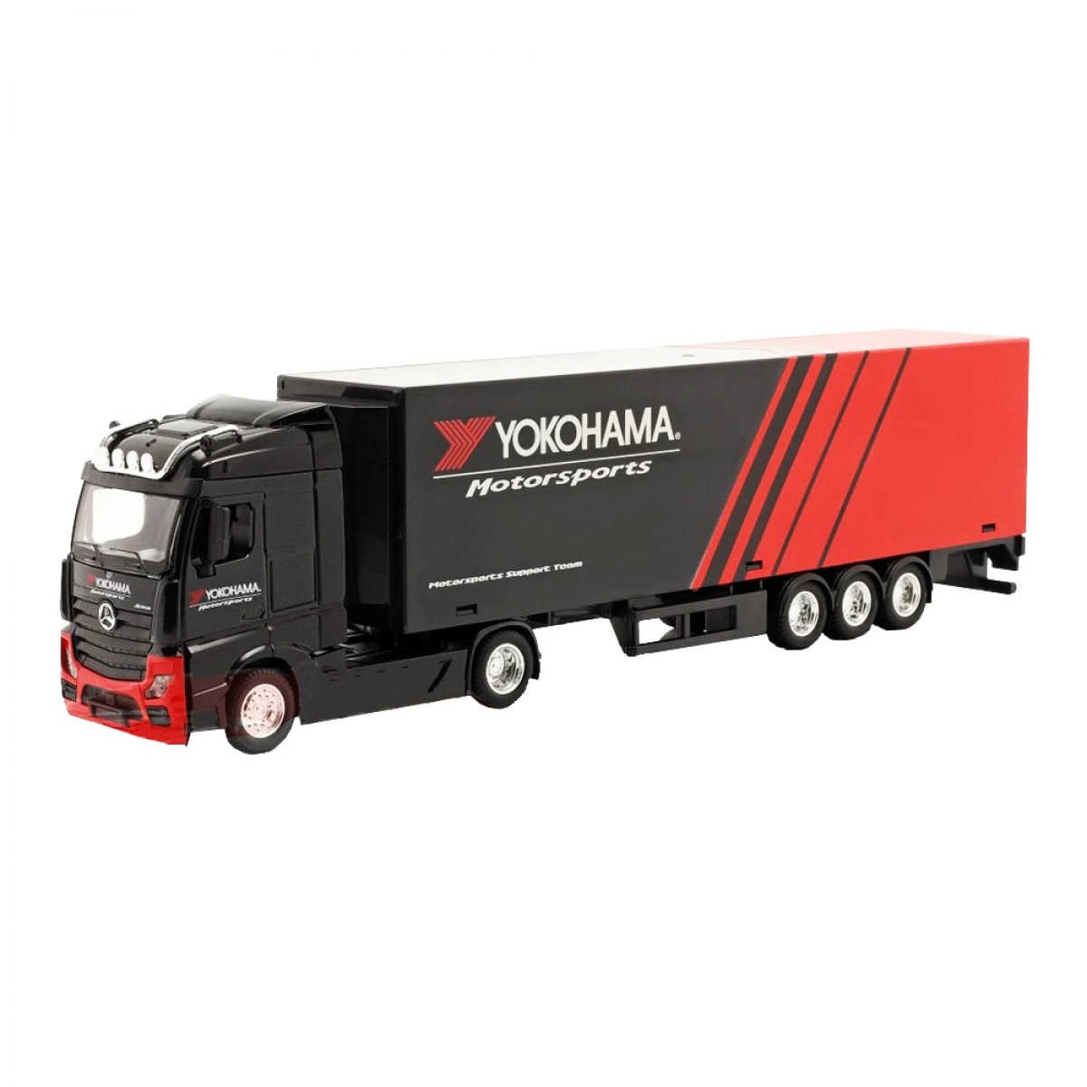 BURAGO 1/43 HAULER WITH TRAILER: YOKOHAMA MOTORSPORTS 18-31480/18-31460