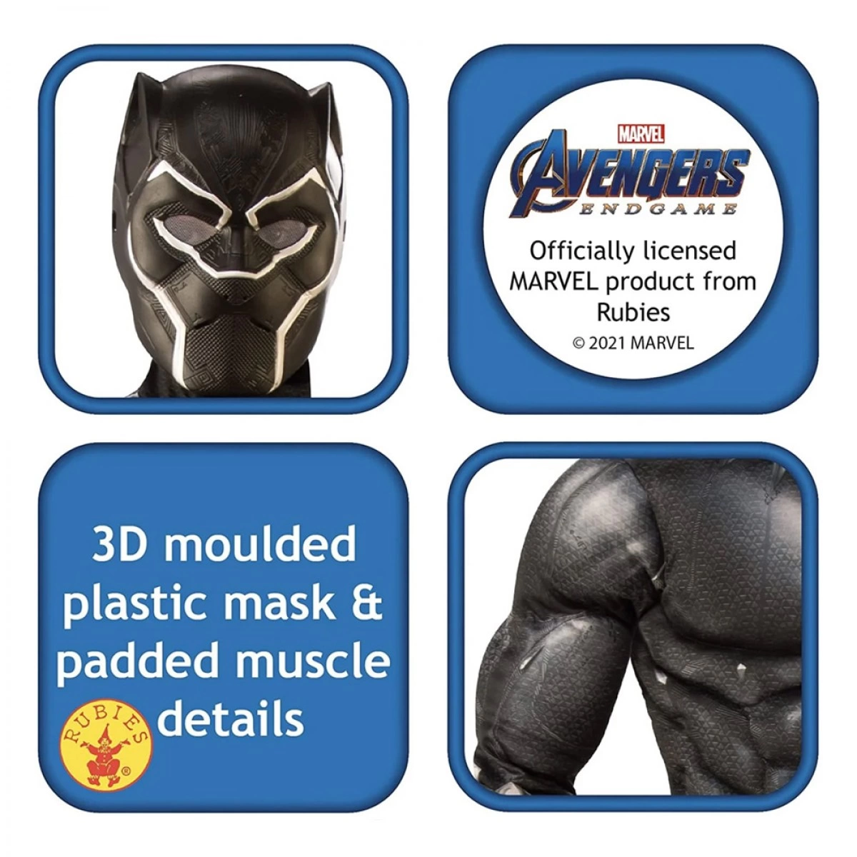 RUBIES ΣΤΟΛH BLACK PANTHER DELUXE 700682