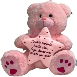 DOLY TOYS ΛΟΥΤΡΙΝΟ ΑΡΚΟΥΔΑΚΙ 90ΕΚ. ΡΟΖ LITTLE STAR 401532-90