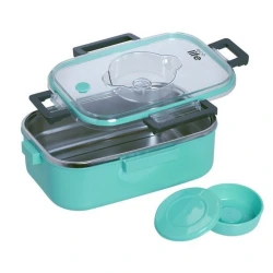 ECO LIFE ΦΑΓΗΤΟΔΟΧΕΙΟ ΟΡΘΟΓΩΝΙΟ DOUBLE WALL 850ML BLUE 9051