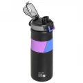 ECO LIFE BLACK THERMOS 500ML WITH SILICON GRIP 4200