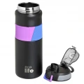 ECO LIFE BLACK THERMOS 500ML WITH SILICON GRIP 4200