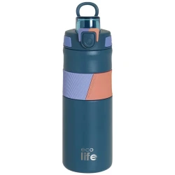 ECO LIFE BLUE THERMOS 500ML WITH SILICON GRIP 4202