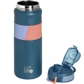 ECO LIFE BLUE THERMOS 500ML WITH SILICON GRIP 4202