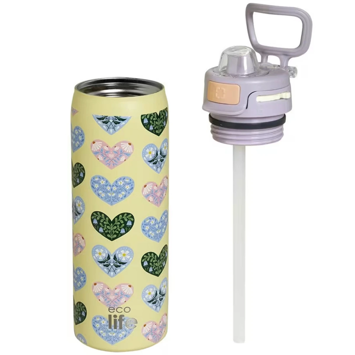 ECO LIFE BLOSSOM HEARTS THERMOS 650ML 4207