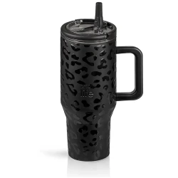 ECO LIFE ΘΕΡΜΟΣ LEOPARD BLACK 900ML 7077 (2HANDLES LID)