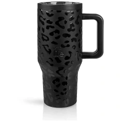 ECO LIFE ΘΕΡΜΟΣ LEOPARD BLACK 900ML 7077 (2HANDLES LID)