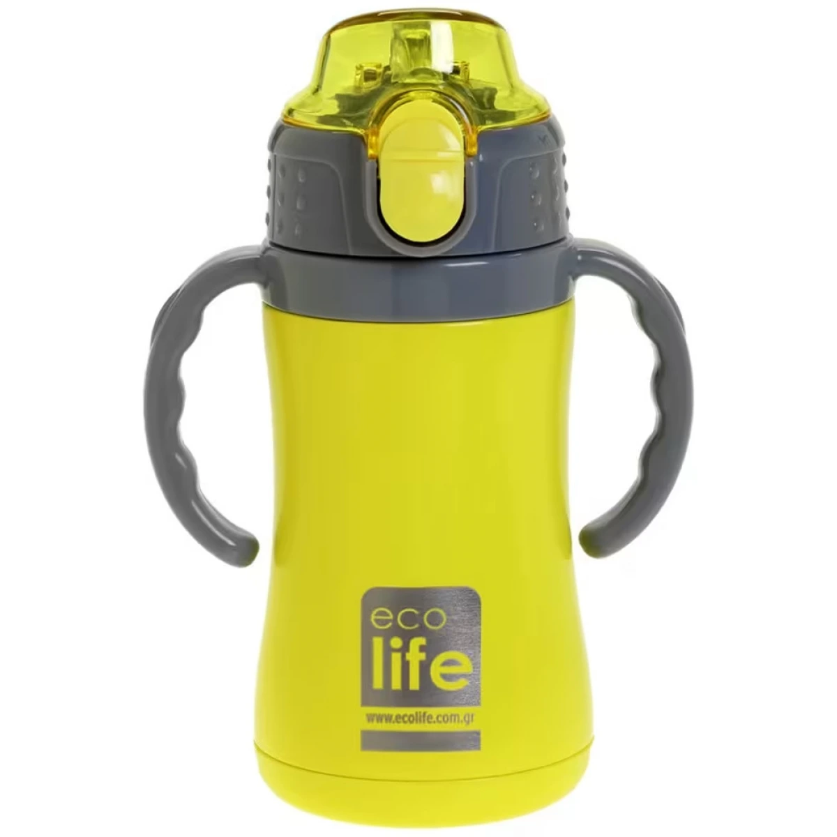 ECO LIFE ΜΕΤΑΛΛΙΚΟΣ ΘΕΡΜΟΣ ΚΙΤΡΙΝΟΣ ΠΑΙΔΙΚΟΣ 33-BO-2998 (300ML)