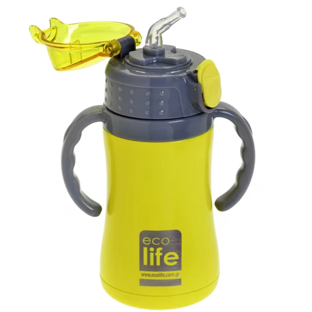 ECO LIFE ΜΕΤΑΛΛΙΚΟΣ ΘΕΡΜΟΣ ΚΙΤΡΙΝΟΣ ΠΑΙΔΙΚΟΣ 33-BO-2998 (300ML)