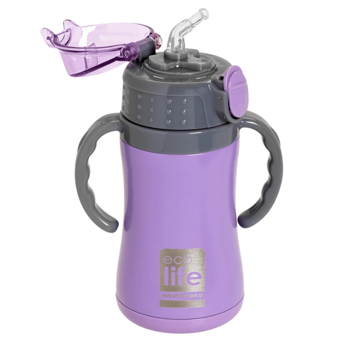 ECO LIFE ΜΕΤΑΛΛΙΚΟΣ ΘΕΡΜΟΣ ΛΙΛΑ ΠΑΙΔΙΚΟΣ (300ML) 2993