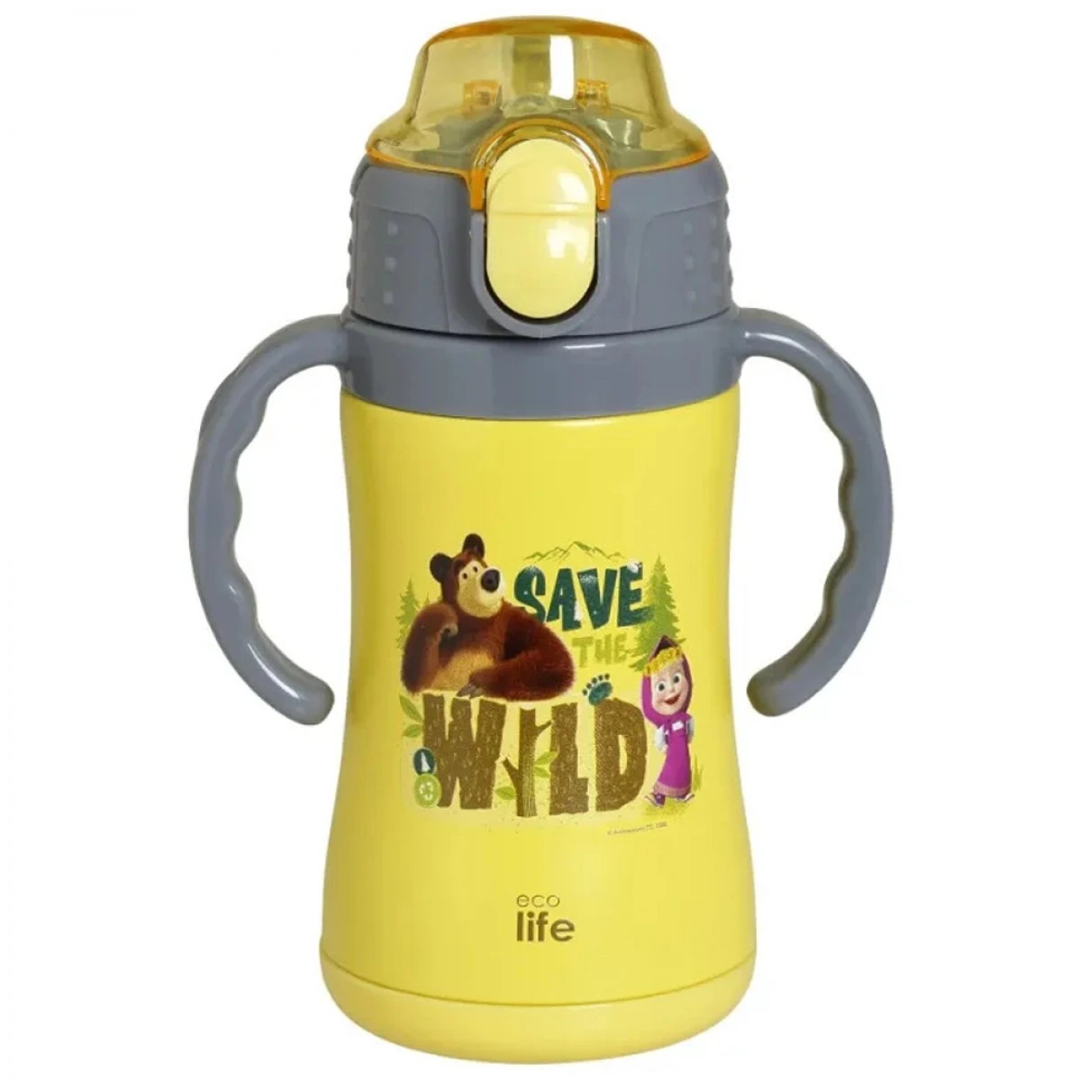 ECO LIFE METALLIC CHILDREN'S HEAT MASHA - SAVE THE WILD (300ML) YELLOW 2123