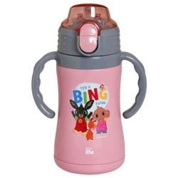 ECO LIFE ΜΕΤΑΛΛΙΚΟΣ ΠΑΙΔΙΚΟΣ ΘΕΡΜΟΣ BING - IT'S BING THING (300ML) PINK 2125