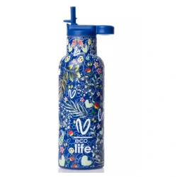 ECO LIFE ΜΕΤΑΛΛΙΚΟΣ ΘΕΡΜΟΣ VASILIKI (500ML) BLUE 2324