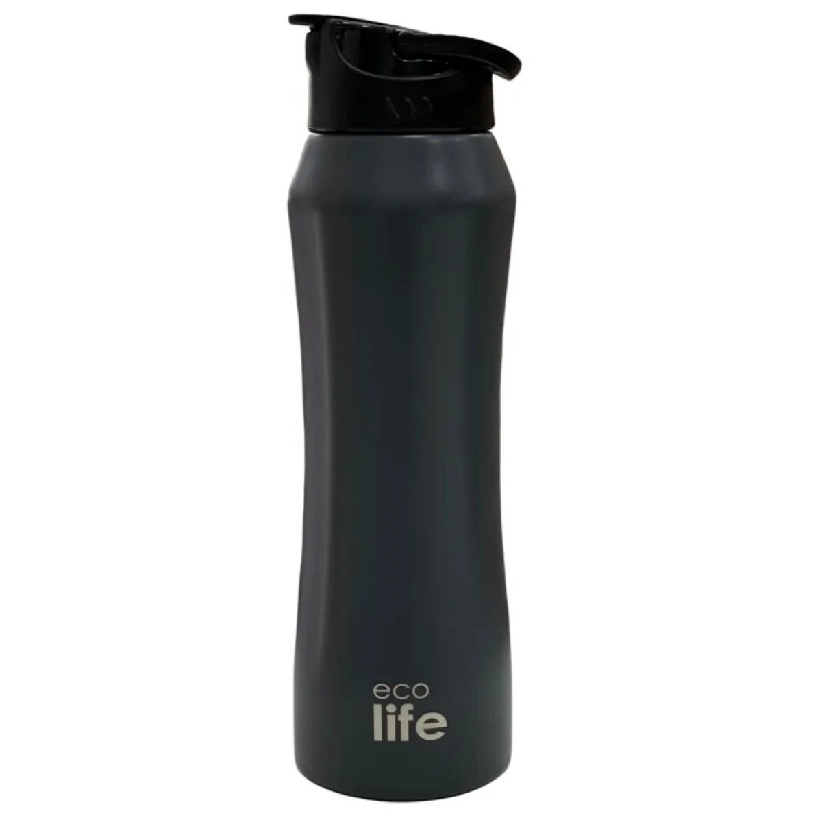 ECO LIFE ΜΕΤΑΛΛΙΚΟ ΘΕΡΜΟΣ (550ML) ΓΚΡΙ ΜΕ ΚΑΛΑΜΑΚΙ 3061