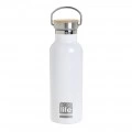 ECO LIFE ΜΕΤΑΛΛΙΚΟΣ ΘΕΡΜΟΣ ΛΕΥΚΟΣ BAMBOO LID 33-BO-3029 (500 ML)
