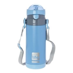ECO LIFE ΜΕΤΑΛΛΙΚΟ ΜΠΟΥΚΑΛΙ ΜΠΛΕ 3-ΒΟ-3008 (400ML)