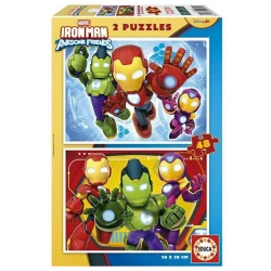 EDUCA PUZZLE 2X48 IRON MAN AND AWESOME FRIENDS 20345