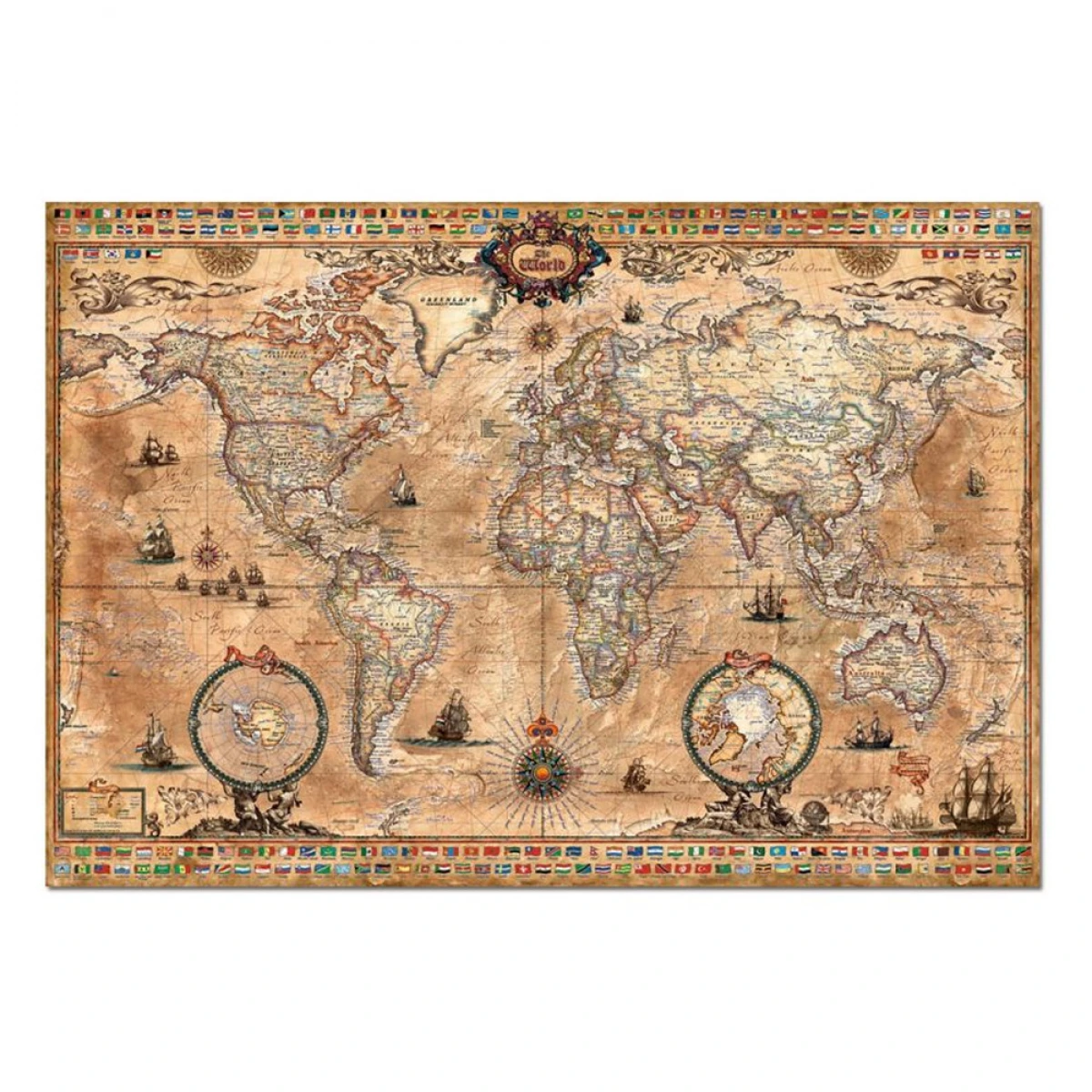 EDUCA ΠΑΖΛ 1000TEM ANTIQYE WORLD MAP 15159