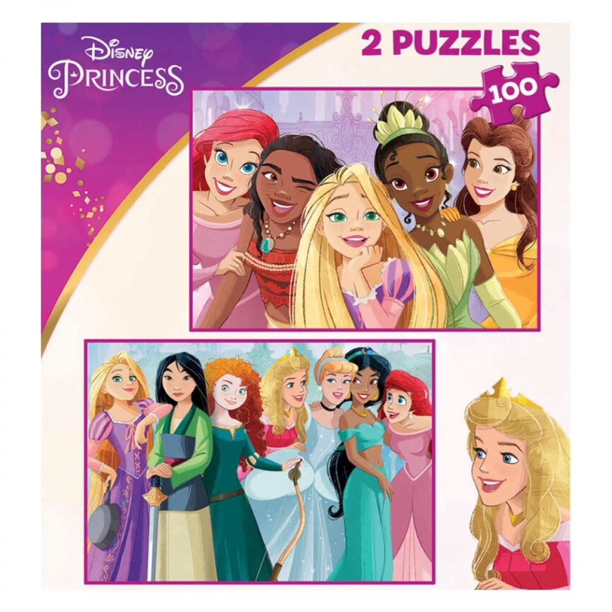 Educa-EDUCA PUZZLE DISNEY PRINCESS 19298 (2X100 PCS)(19298) | lampridis.gr