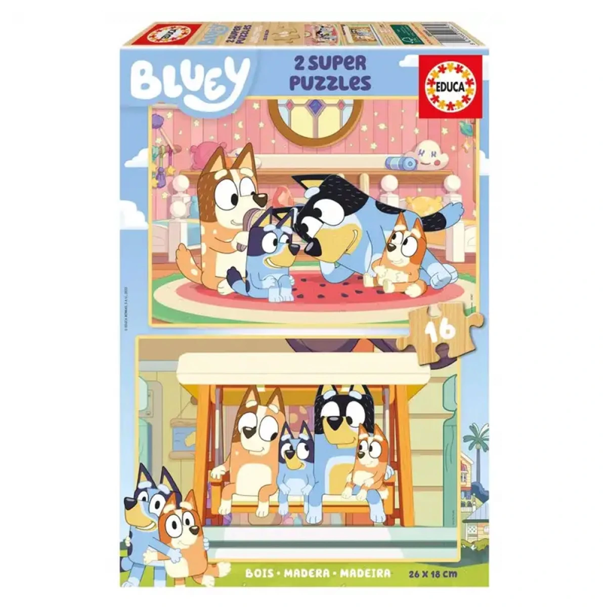 EDUCA PUZZLE  ΞΥΛΙΝΟ  2X16 BLUEY 20347
