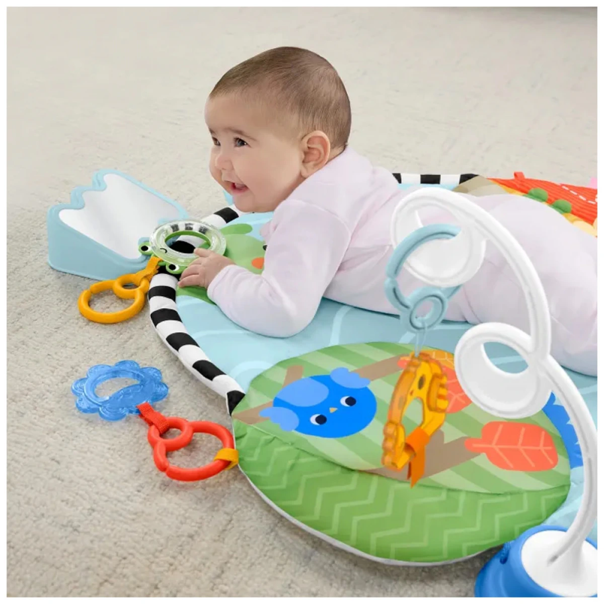 FISHER PRICE FP ΓΥΜΝΑΣΤΗΡΙΟ 3 ΣΕ 1 ΜΕ ΠΕΡΙΣΤΡΕΦΟΜΕΝΟ ΛΟΥΛΟΥΔΙ NO HYR60