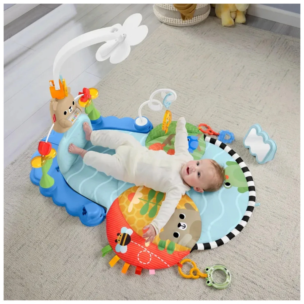 FISHER PRICE FP ΓΥΜΝΑΣΤΗΡΙΟ 3 ΣΕ 1 ΜΕ ΠΕΡΙΣΤΡΕΦΟΜΕΝΟ ΛΟΥΛΟΥΔΙ NO HYR60