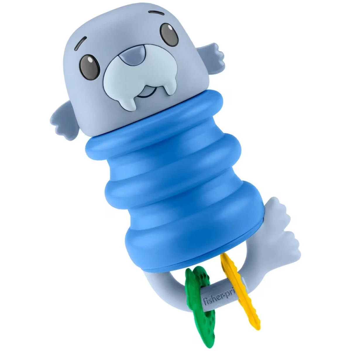 FISHER PRICE ΚΟΥΔΟΥΝΙΣΤΡΕΣ ΖΩΑΚΙΑ ΤΟΥ ΩΚΕΑΝΟΥ SQUISHEAS SILICONE WALRUS RATTLE JHB54/JHB57