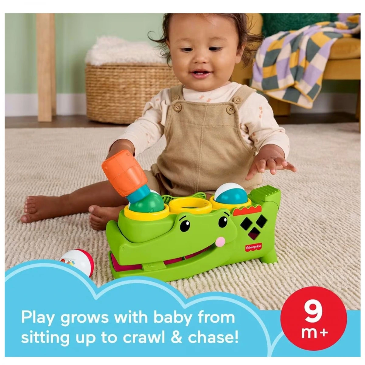 FISHER PRICE ΚΡΟΚΟΔΕΙΛΟΣ ΠΑΙΧΝΙΔΙ ΜΠΑΛΙΤΣΕΣ JLB94