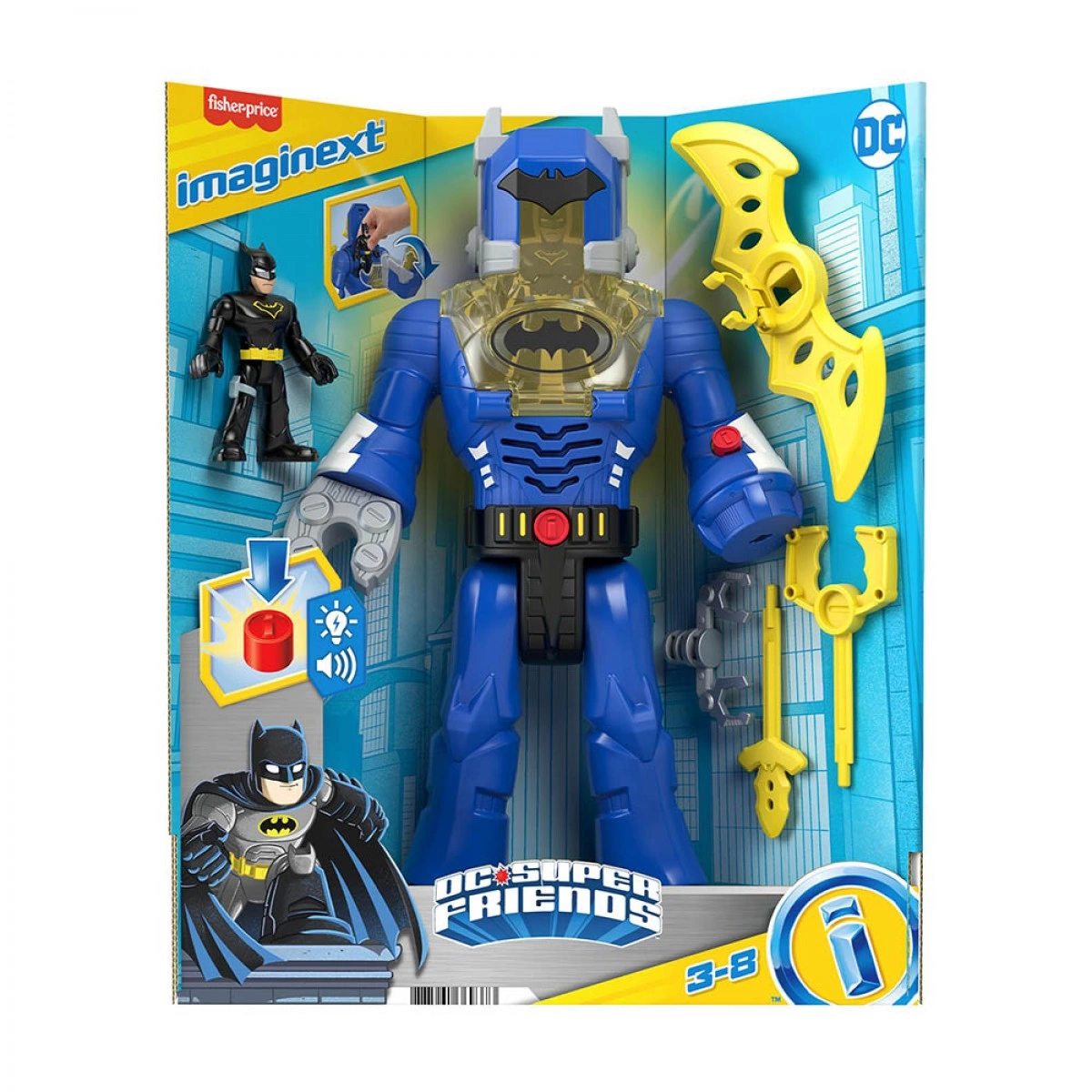 FISHER PRICE IMAGINEXT-ΦΙΓΟΥΡΕΣ DC INSIDERS BATMAN (ΜΠΛΕ) HMK87/HGX98
