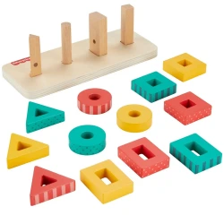 FISHER PRICE WOODEN SHAPE STACKER HXV05