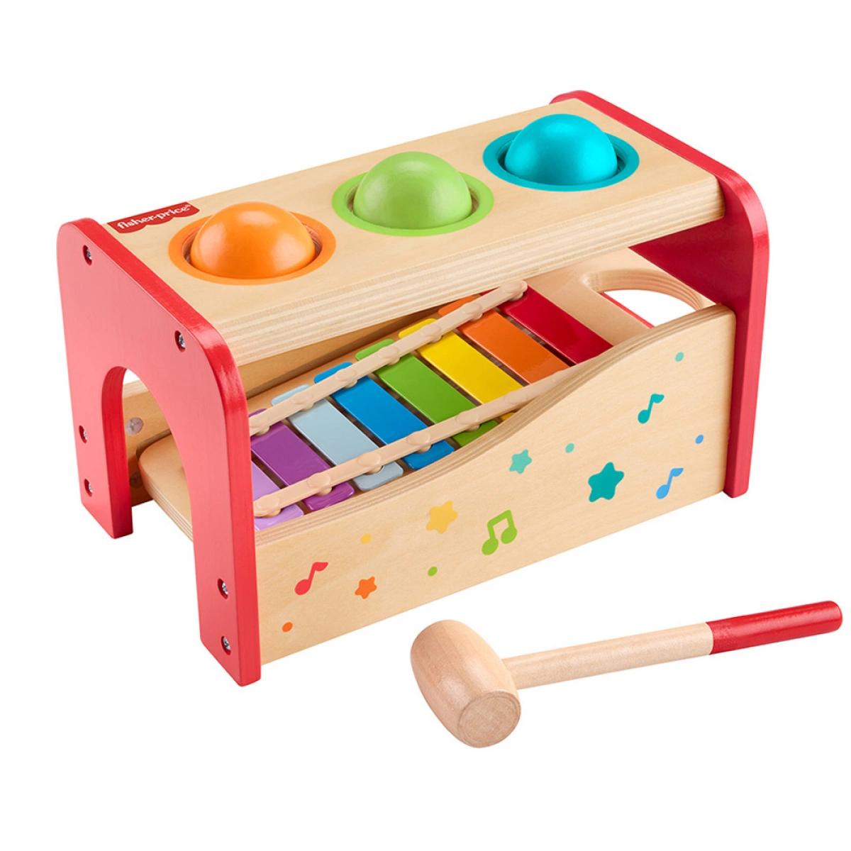 FISHER PRICE WOODEN POUND & TAP BENCH XYLOPHONE HXT88