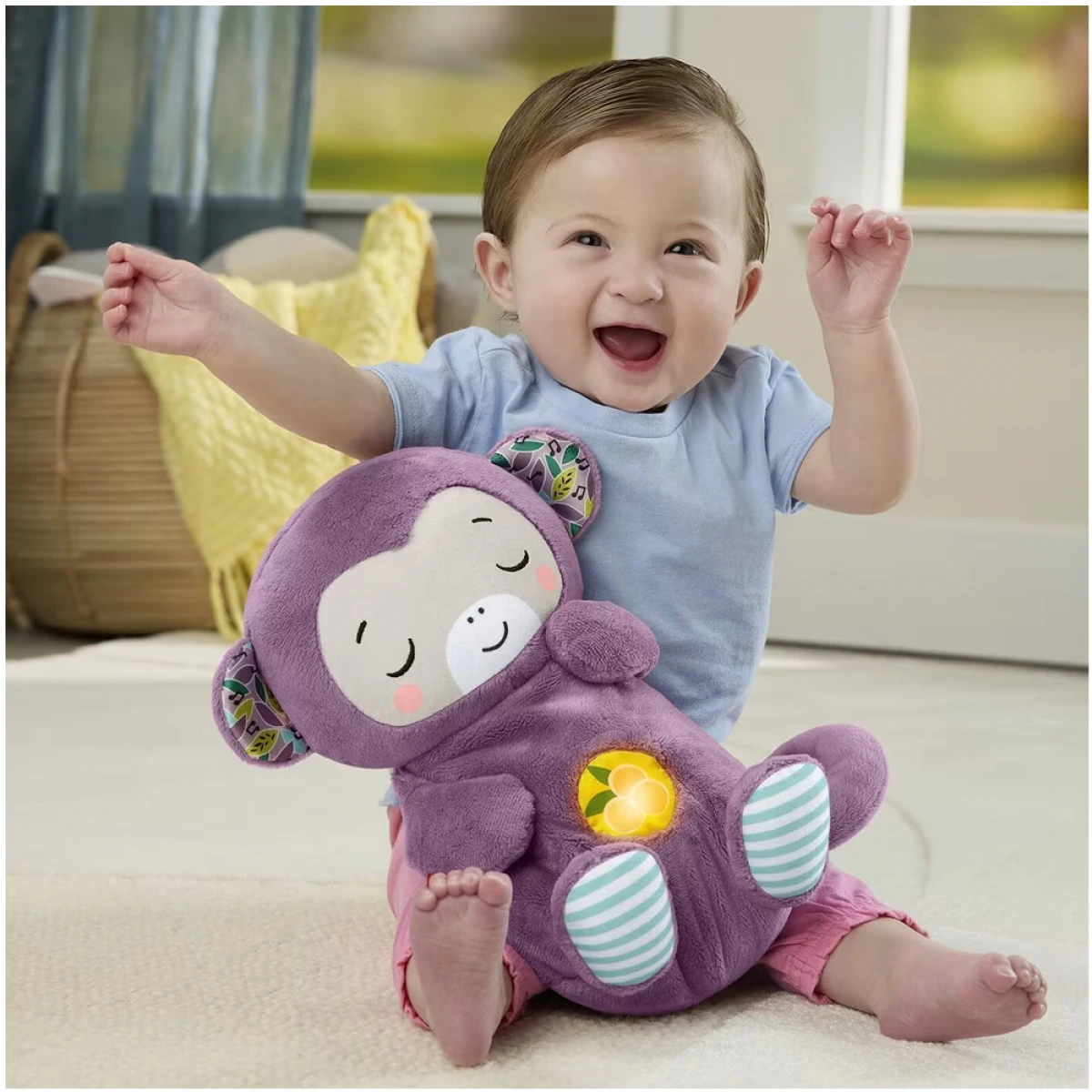 FISHER PRICE ΜΑΪΜΟΥΔΑΚΙ ΑΓΚΑΛΙΑΣ ΜΕ ΚΙΝΗΣΗ ΑΝΑΠΝΟΗΣ & ΜΟΥΣΙΚΗ JLH41