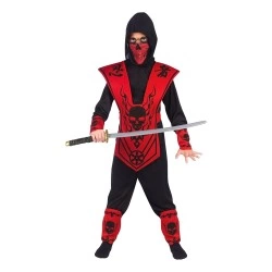 FUN WORLD ΣΤΟΛΗ SKULL LORD NINJA ΚΟΚΚΙΝΟ-ΜΑΥΡΟ (8 ΕΤΩΝ) 5151-2