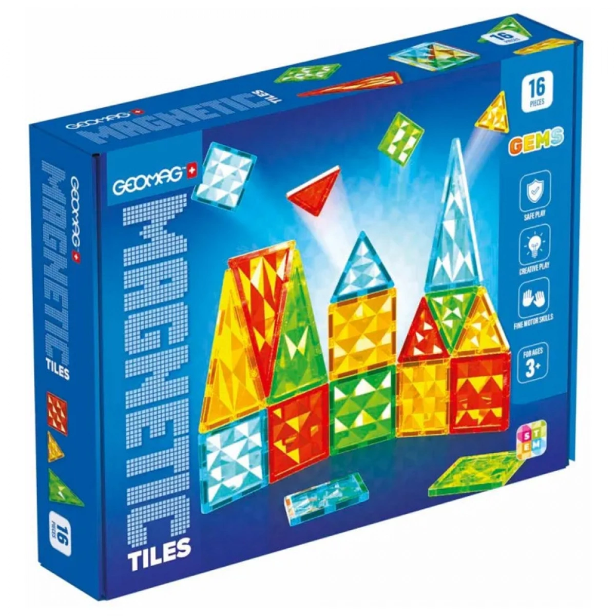 GEOMAG MAGNETIC TILES GEMS 16PCS. 4100