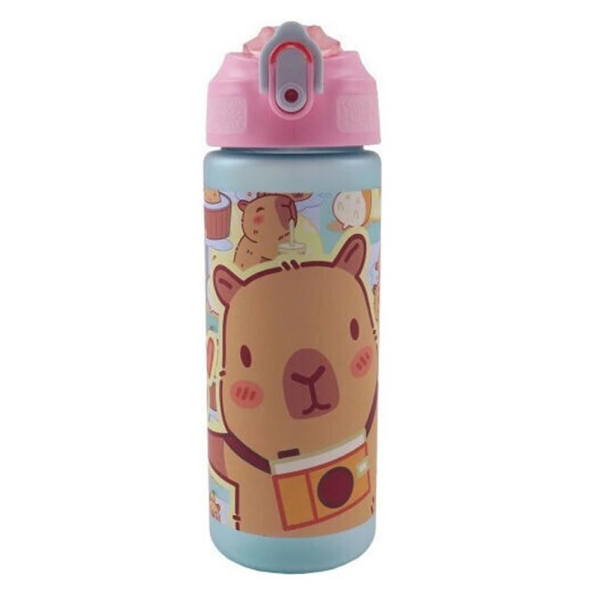 GIM ΠΑΓΟΥΡΙ ΜΕ ΚΑΛΑΜΑΚΙ 600ML CAPYBARA HAPPY LIFE 13217
