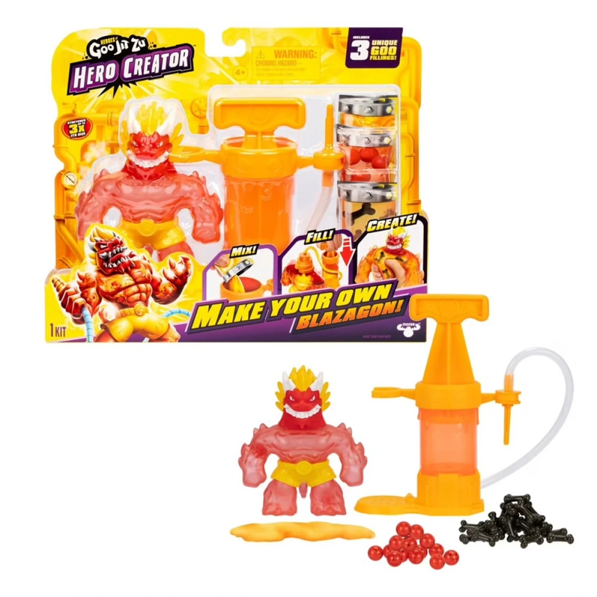 GIOCHI PREZIOSI GOO JIT ZU HERO CREATOR - MAKE YOUR OWN BLAZAGON! 42784