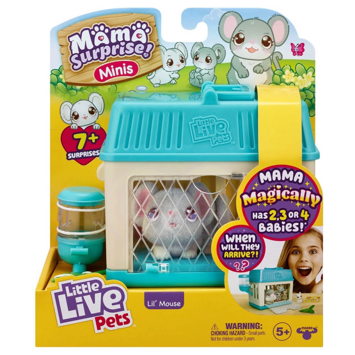 MOOSE LITTLE LIVE PETS MAMA SURPRISE MINIS LIL' MOUSE LP301100