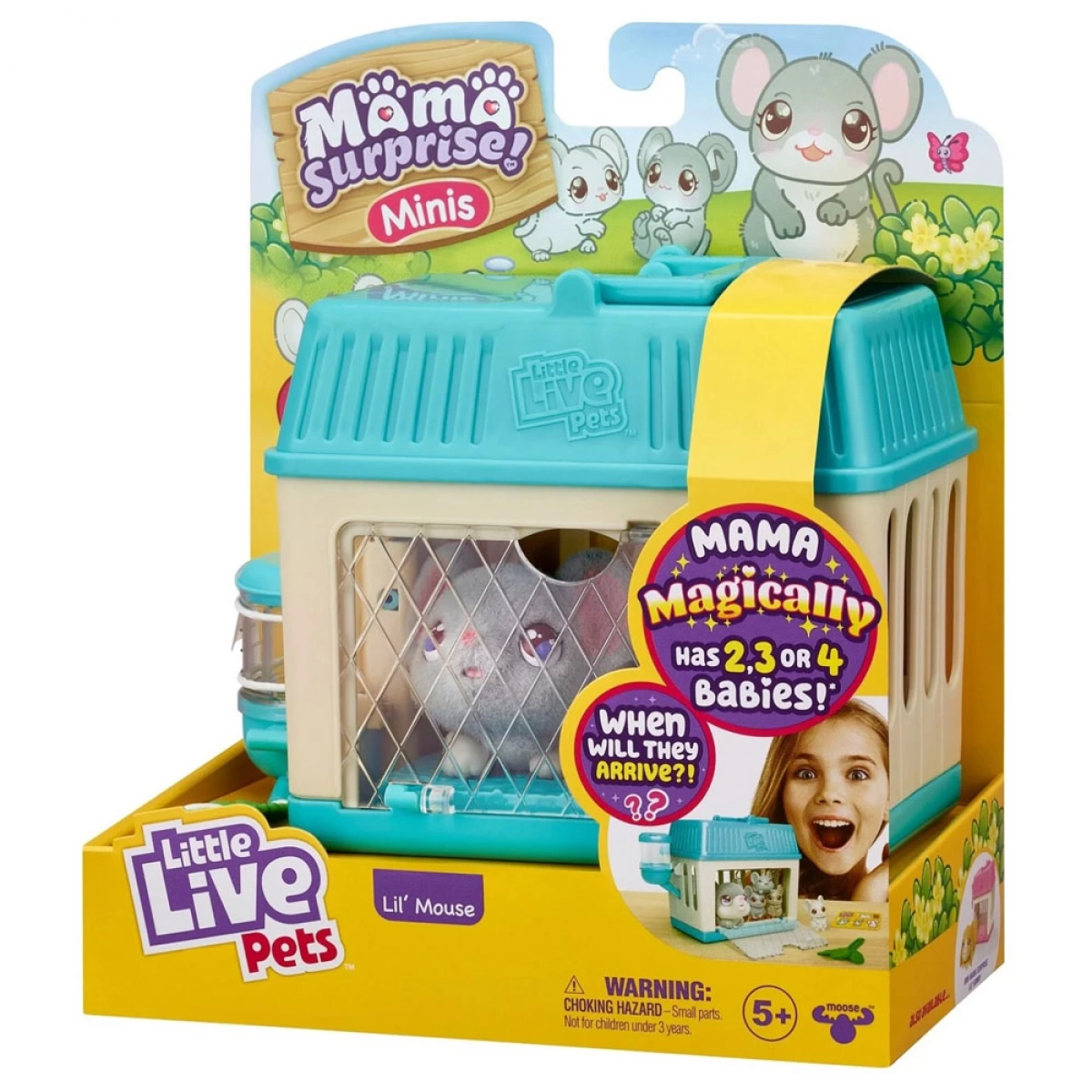 MOOSE LITTLE LIVE PETS MAMA SURPRISE MINIS LIL' MOUSE LP301100