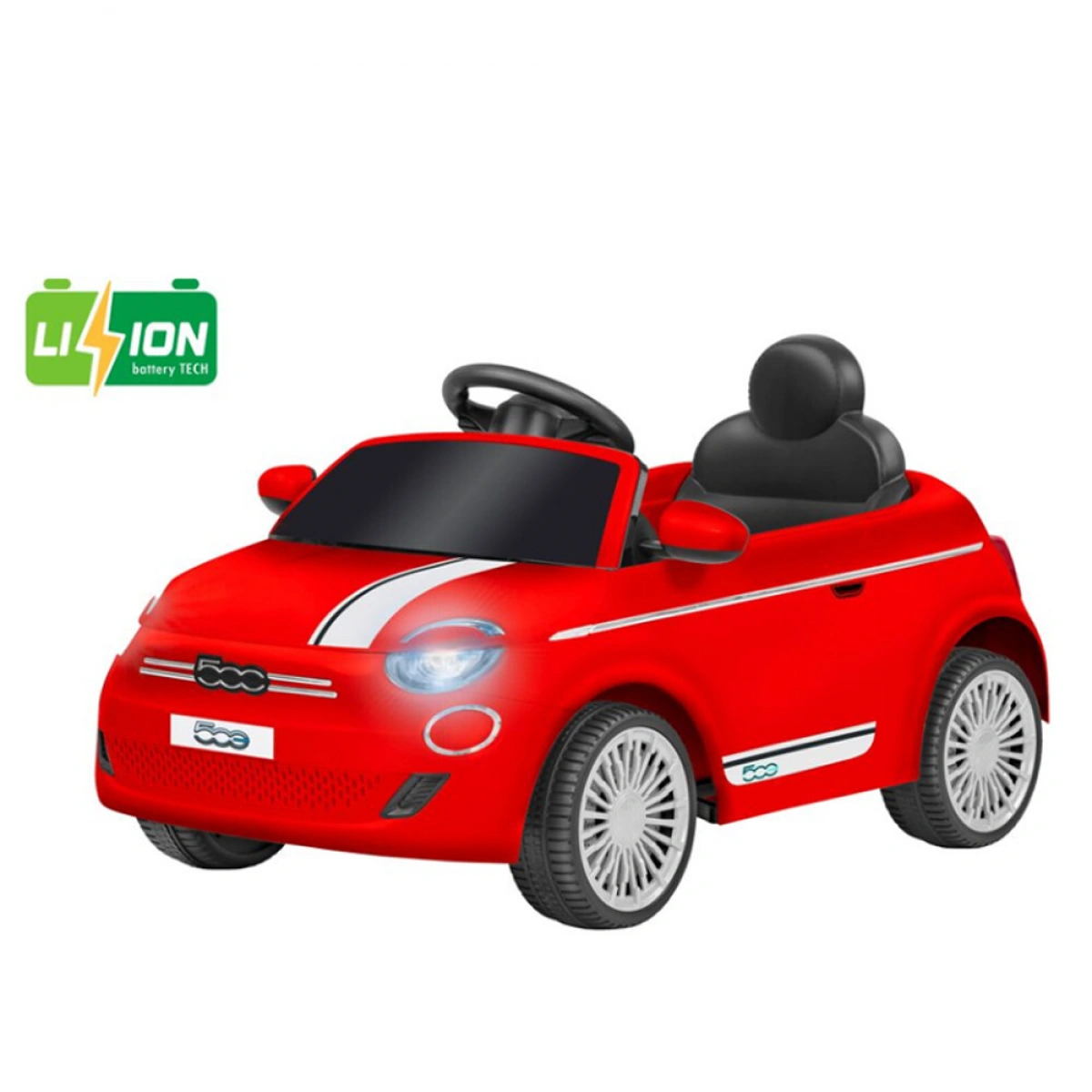 GLOBO ΗΛΕΚΤΡΟΚΙΝΗΤΟ ΑΥΤΟΚΙΝΗΤΟ 12V FIAT 500 ΚΟΚΚΙΝΟ 42862