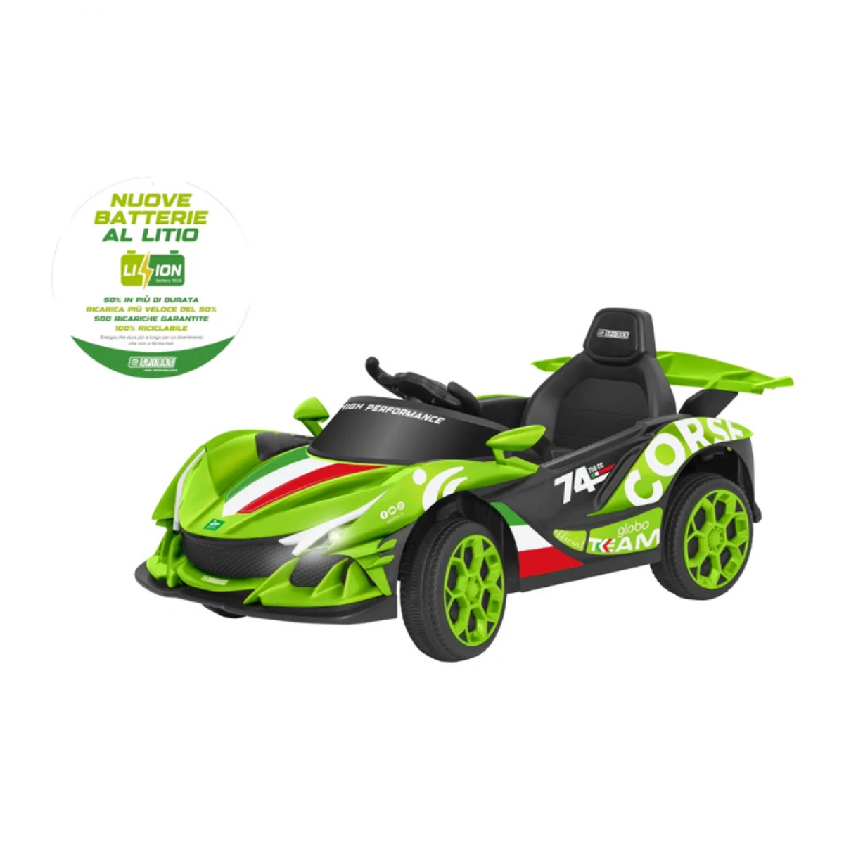 GLOBO ΗΛΕΚΤΡΟΚΙΝΗΤΟ ΑΥΤΟΚΙΝΗΤΟ 2,4GHZ SPORT ΠΡΑΣΙΝΟ 42929