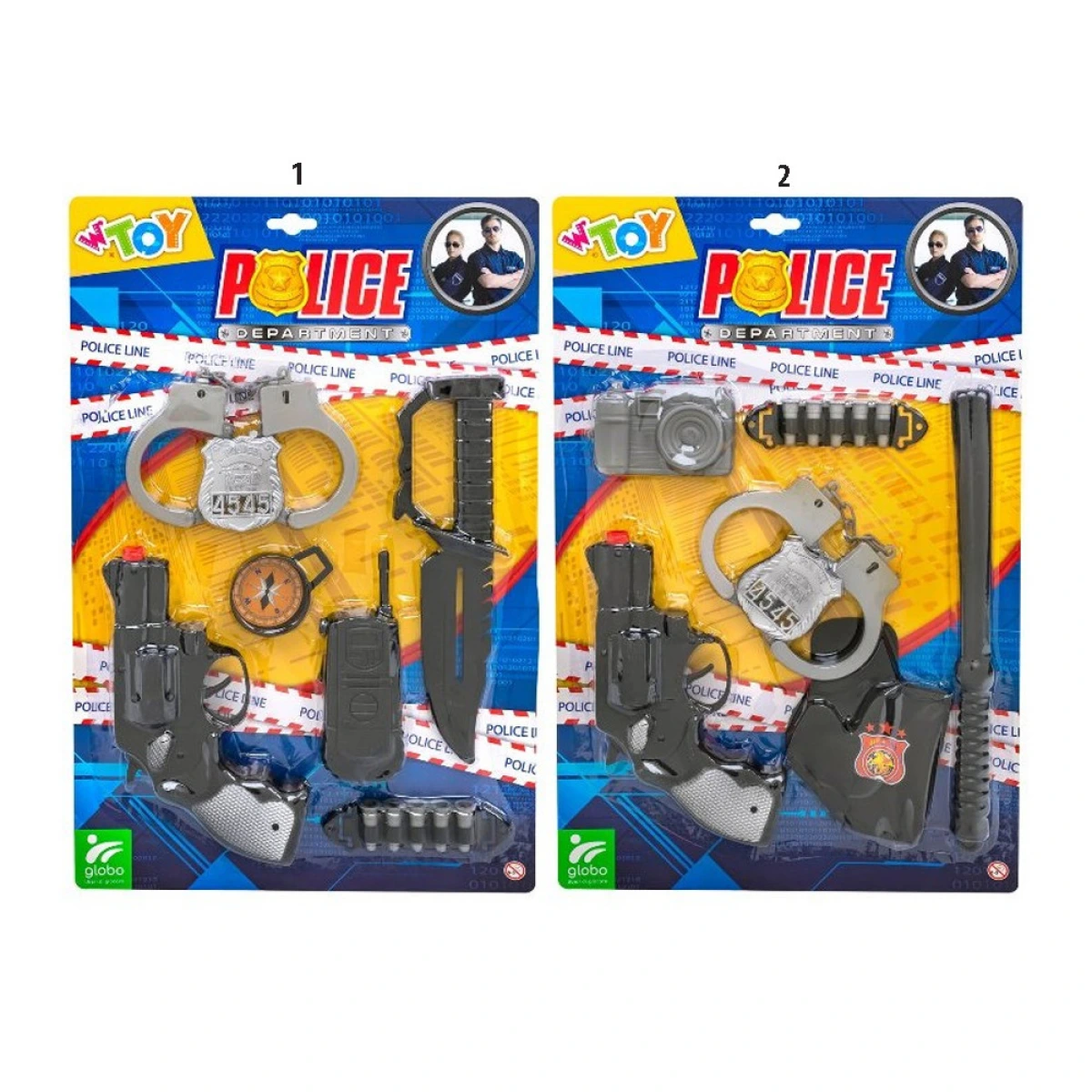 GLOBO POLICE CARD WITH WEAPONS AND ACCESSORIES 39303