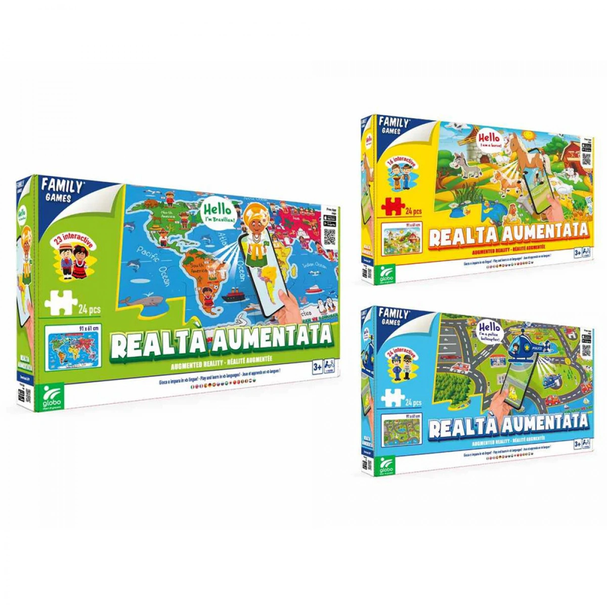 GLOBO MEGA ΠΑΖΛ 24 ΤΜΧ 91,5Χ61CM ΕΠΑΥΞΗΜΕΝΗΣ ΠΡΑΓΜΑΤΙΚΟΤΗΤΑΣ 23117