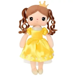 GOUNARIDIS TOYS ΚΟΥΚΛΑ ΠΡΙΓΚΙΠΙΣΣΑ ΜΕ ΚΙΤΡΙΝΟ ΦΟΡΕΜΑ D1601