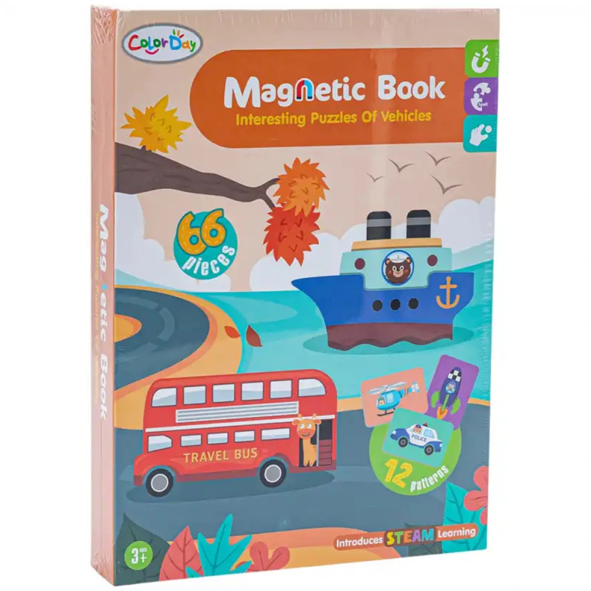 GOUNARIDIS TOYS ΜΑΓΝΗΤΙΚΟ ΒΙΒΛΙΟ ΜΕ ΜΕΣΑ ΜΕΤΑΦΟΡΑΣ 12 ΚΑΡΤΕΣ ΚΑΙ 66 ΜΑΓΝΗΤΑΚΙΑ 630003