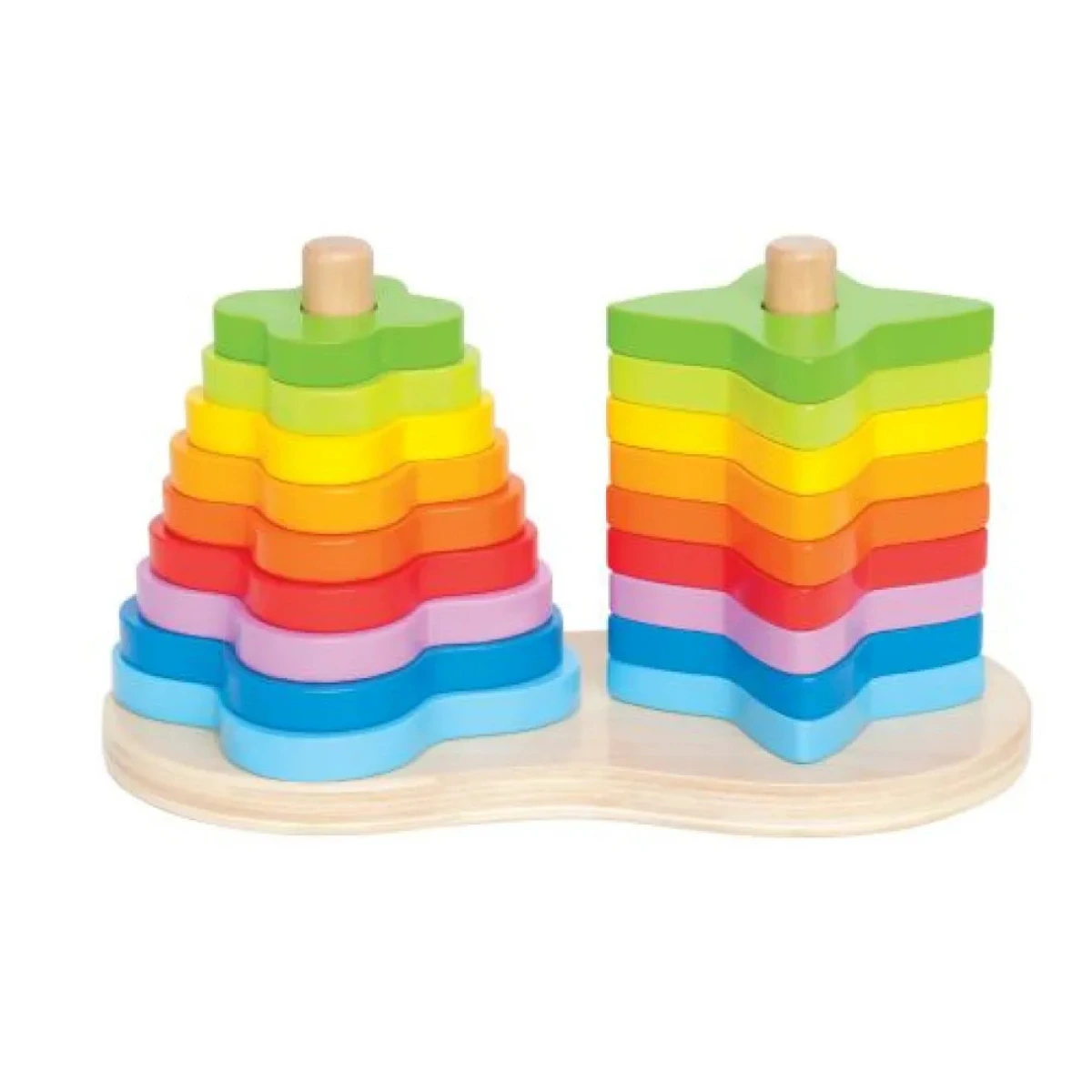 HAPE EARLY EXPLORER ΞΥΛ.ΠΥΡΑΜΙΔΑ RAINBOW STACKER E0406