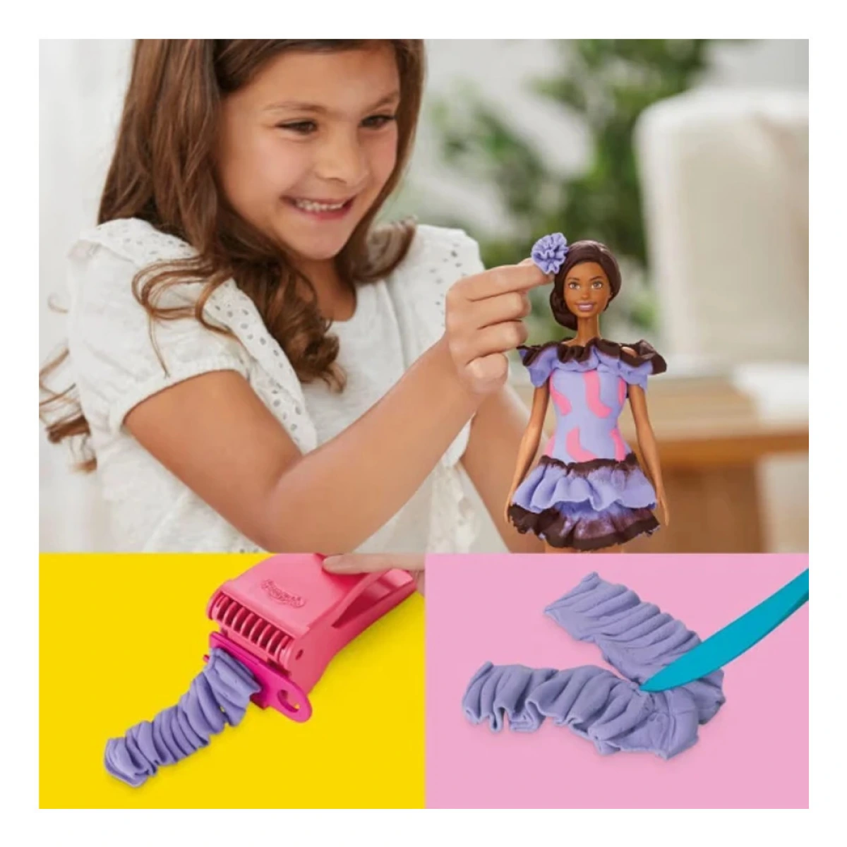 HASBRO PLAY-DOH BARBIE DESIGNER DOLLS FASHIONISTA RUFFLES G1354/G1359