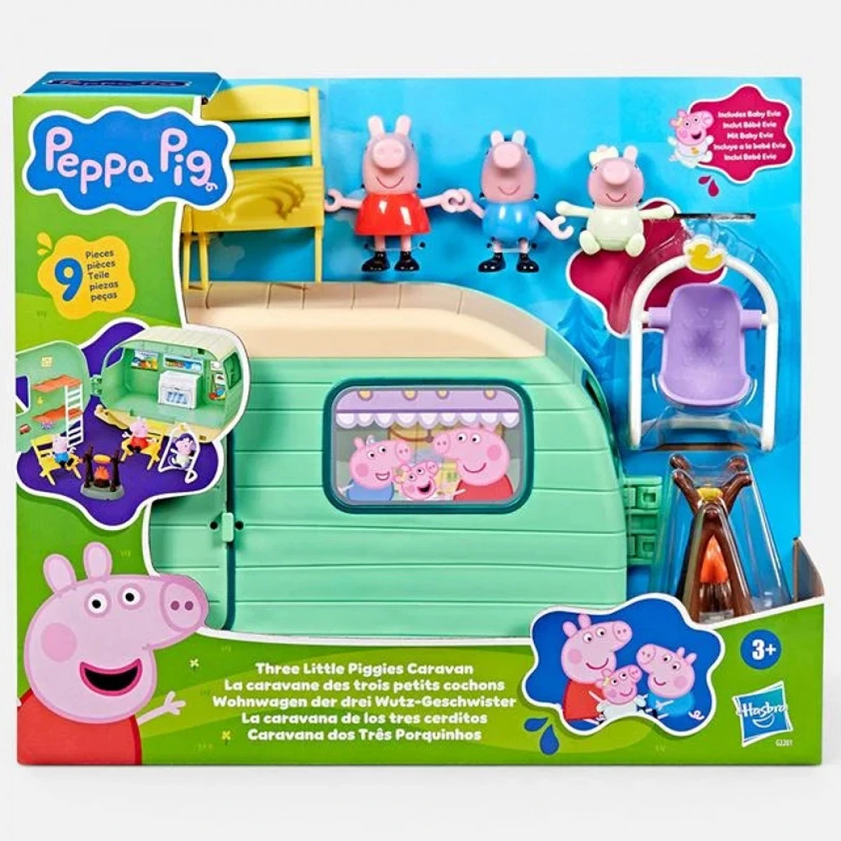 HASBRO PEPPA PIG THREE LITTLE  PIGGIES CARAVAN G2201