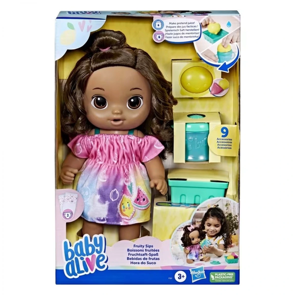 HASBRO BABY ALIVE FRUITY SIPS LEMON BRUNET  73570