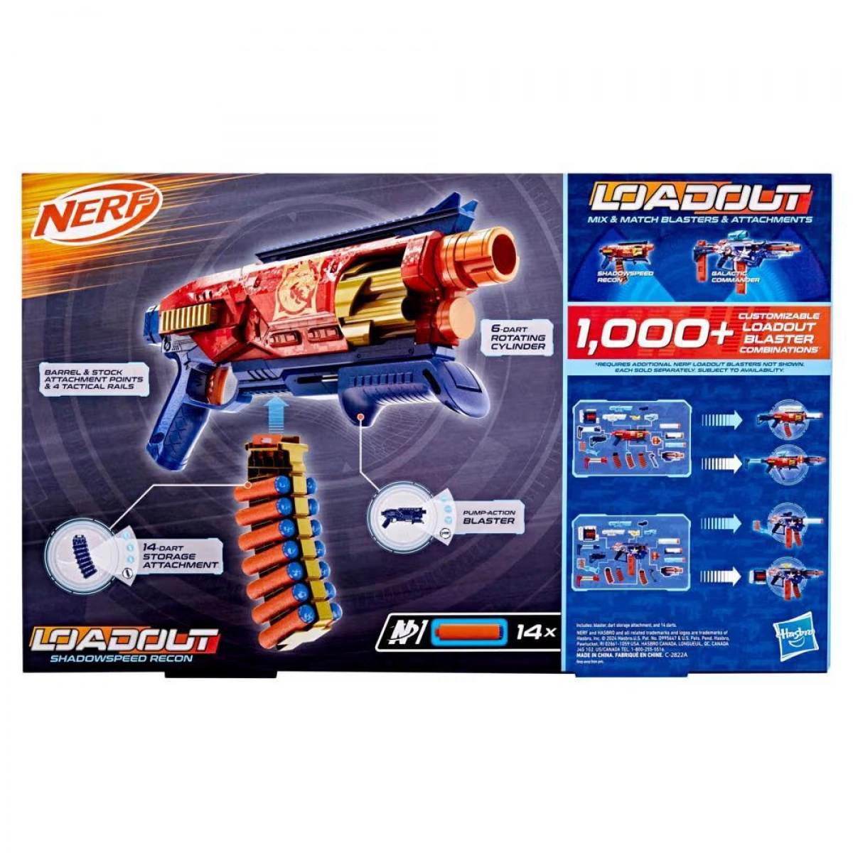 HASBRO NERF LOAD OUT SHADOWSPEED RECON G1759